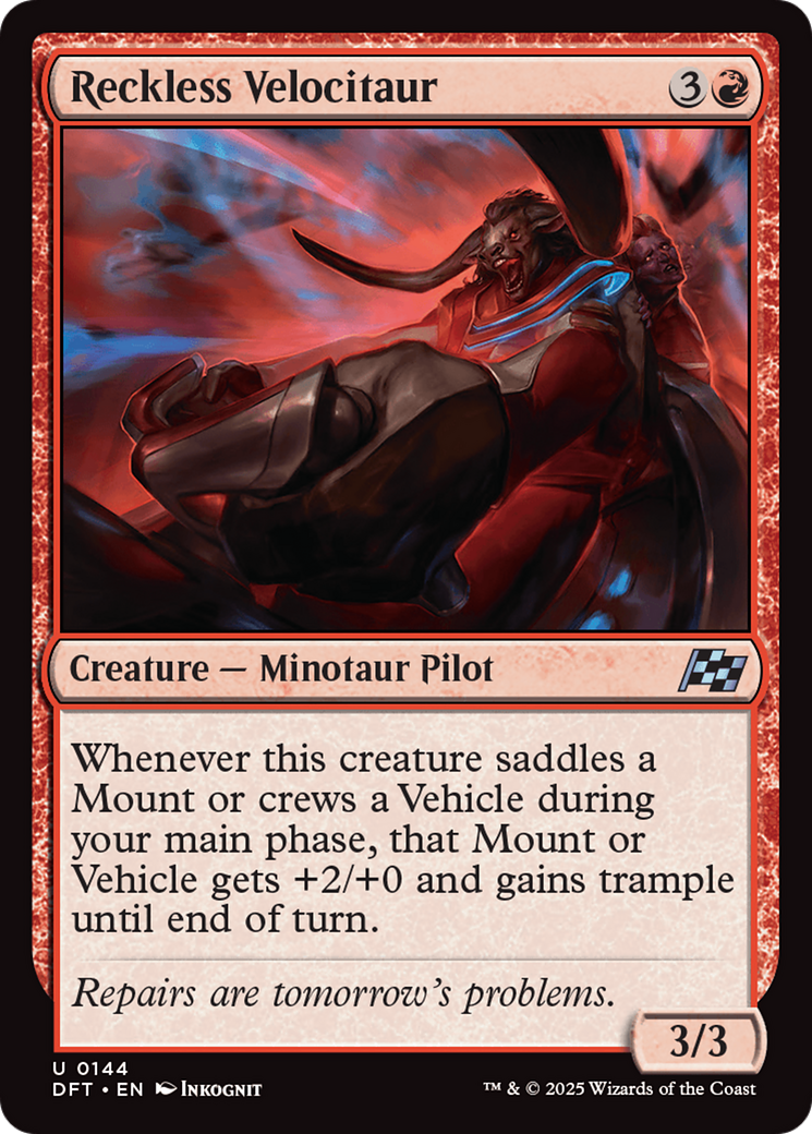 Image of Reckless Velocitaur [Aetherdrift]