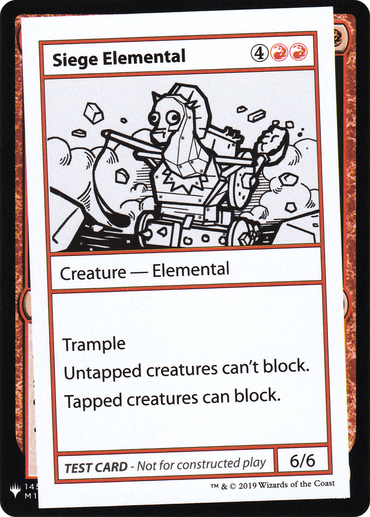 Image of Siege Elemental [Mystery Booster Playtest Cards]