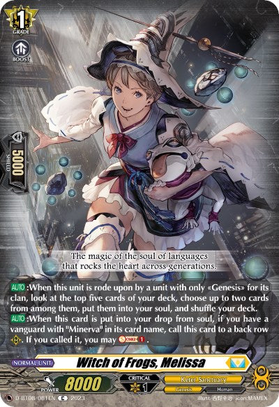 Image of Witch of Frogs, Melissa (D-BT08/081EN) [Minerva Rising]