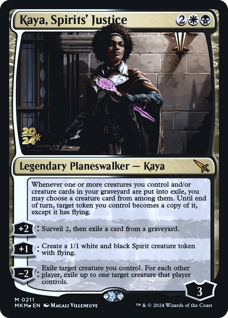 Image of Kaya, Spirits' Justice [Murders at Karlov Manor Prerelease Promos]