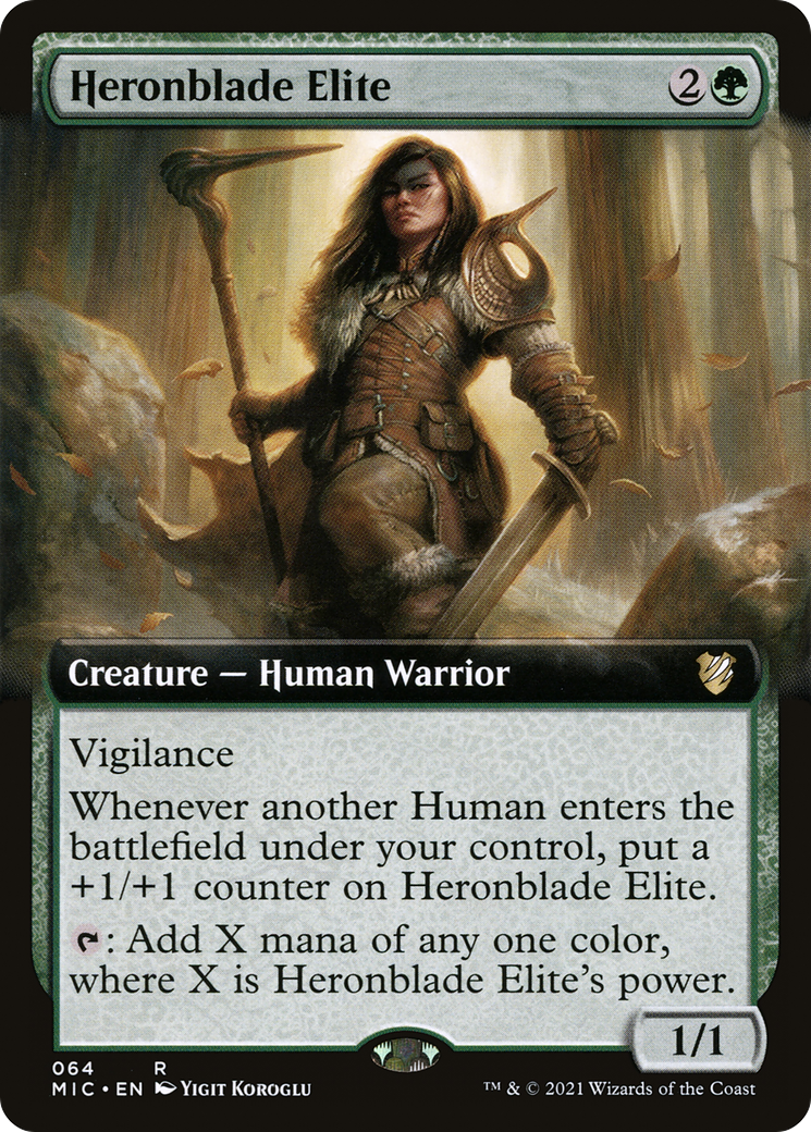 Image of Heronblade Elite (Extended Art) [Innistrad: Midnight Hunt Commander]