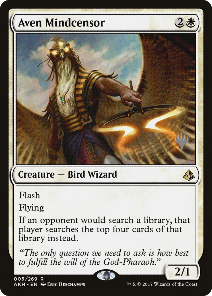 Image of Aven Mindcensor (Promo Pack) [Amonkhet Promos]