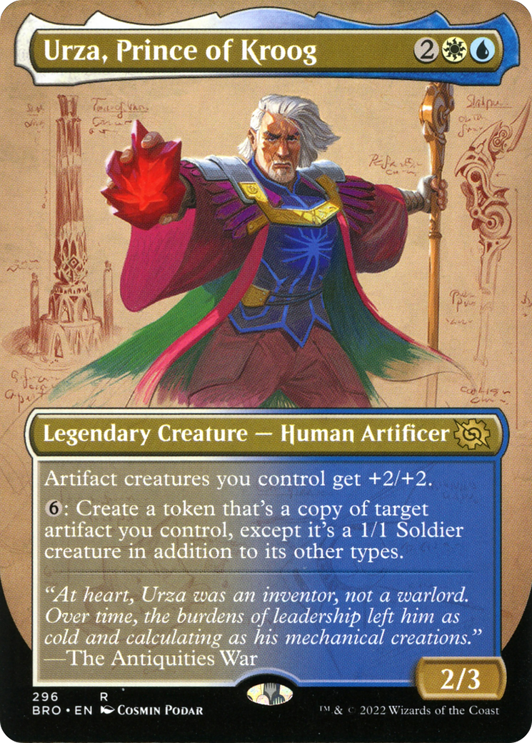 Image of Urza, Prince of Kroog (Borderless Alternate Art) [The Brothers' War]