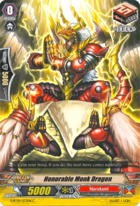 Image of Honorable Monk Dragon (G-BT09/073EN) [Divine Dragon Caper]