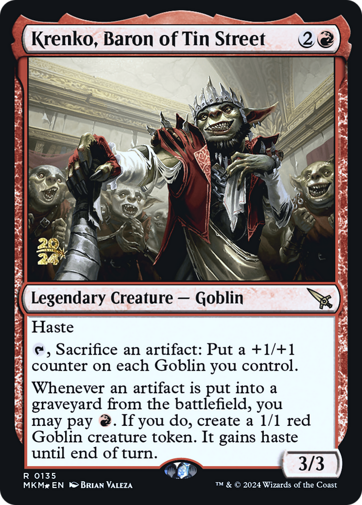 Image of Krenko, Baron of Tin Street [Murders at Karlov Manor Prerelease Promos]