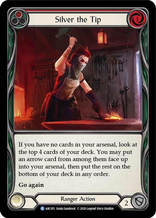 Image of Silver the Tip (Red) [U-ARC051] (Arcane Rising Unlimited)  Unlimited Normal