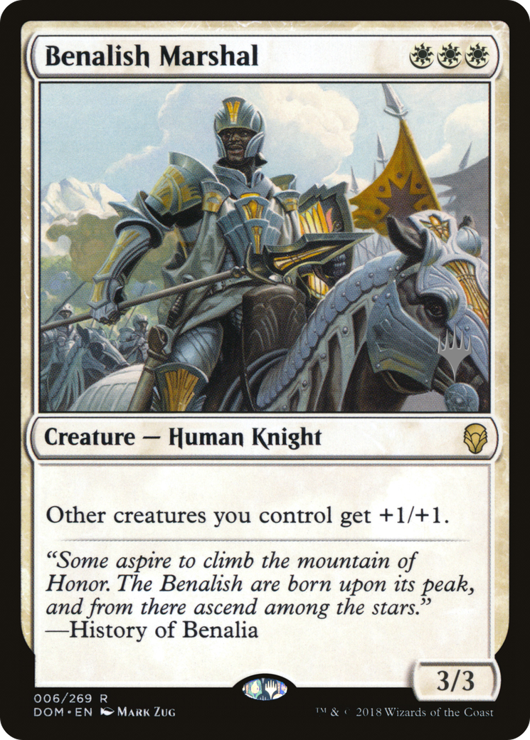 Image of Benalish Marshal (Promo Pack) [Dominaria Promos]