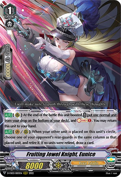 Image of Fruiting Jewel Knight, Eunice (D-VS03/003EN) [V Clan Collection Vol.3]
