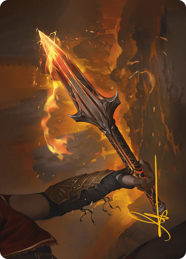 Image of The Spear of Leonidas Art Card (Gold-Stamped Signature) [Assassin's Creed Art Series]