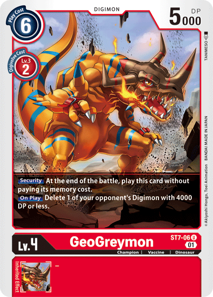 Image of GeoGreymon [ST7-06] [Starter Deck: Gallantmon]