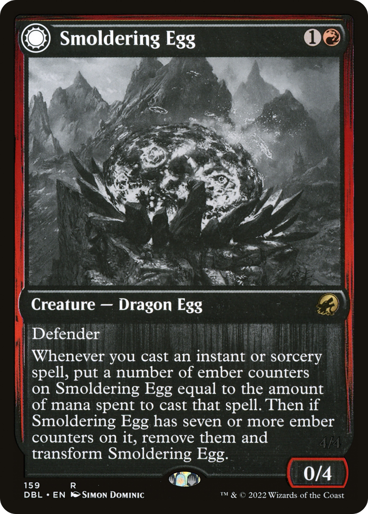 Image of Smoldering Egg // Ashmouth Dragon [Innistrad: Double Feature]
