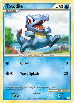 Image of Totodile (86/123) [HeartGold & SoulSilver: Base Set]