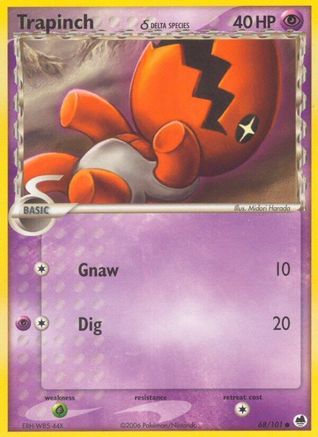 Image of Trapinch (68/101) (Delta Species) (Stamped) [EX: Dragon Frontiers]