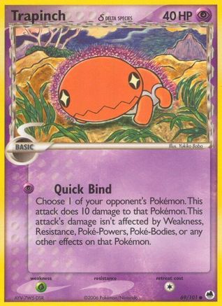 Image of Trapinch (69/101) (Delta Species) (Stamped) [EX: Dragon Frontiers]