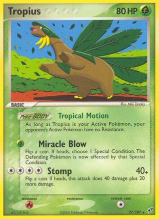 Image of Tropius (27/107) (Stamped) [EX: Deoxys]