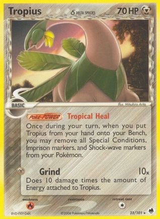 Image of Tropius (23/101) (Delta Species) (Stamped) [EX: Dragon Frontiers]