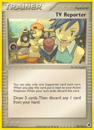 Image of TV Reporter (82/101) (Stamped) [EX: Dragon Frontiers]