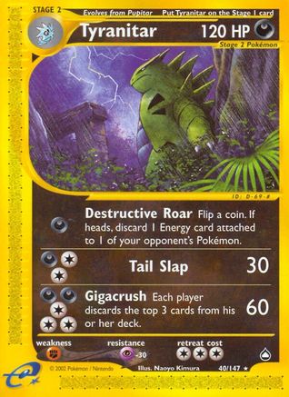 Image of Tyranitar (40/147) [Aquapolis]