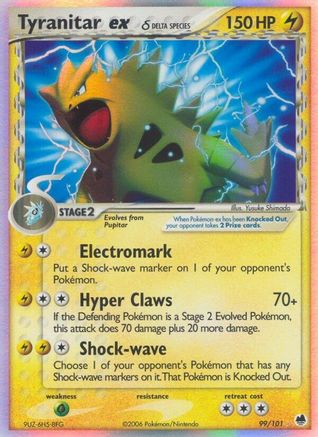 Image of Tyranitar ex (99/101) (Delta Species) [EX: Dragon Frontiers]