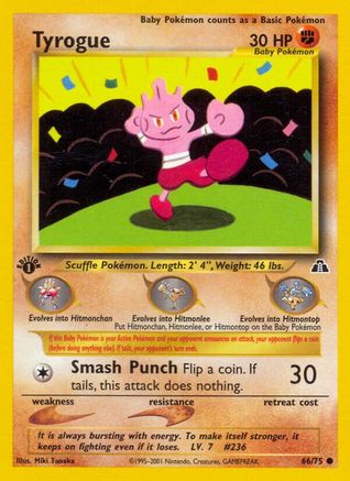 Image of Tyrogue (66/75) [Neo Discovery 1st Edition]