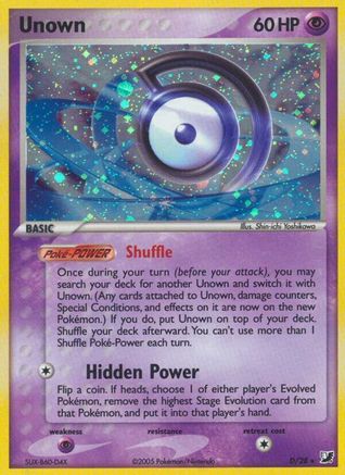 Image of Unown (D) (D/28) [EX: Unseen Forces]