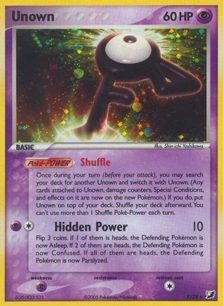 Image of Unown (F) (F/28) [EX: Unseen Forces]