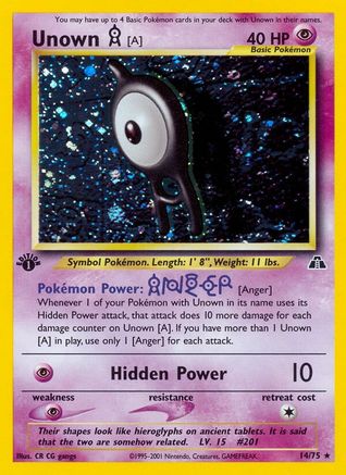 Image of Unown [A] (14/75) [Neo Discovery 1st Edition]