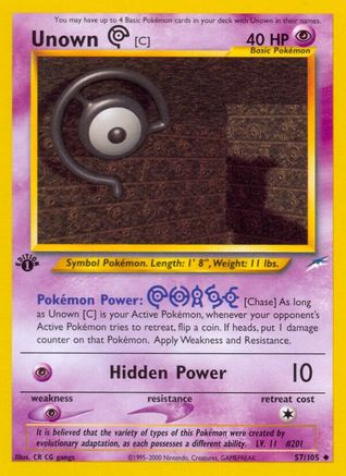 Image of Unown [C] (57/105) [Neo Destiny 1st Edition]
