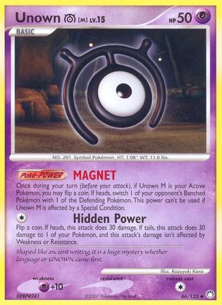 Image of Unown M (66/123) [Diamond & Pearl: Mysterious Treasures]