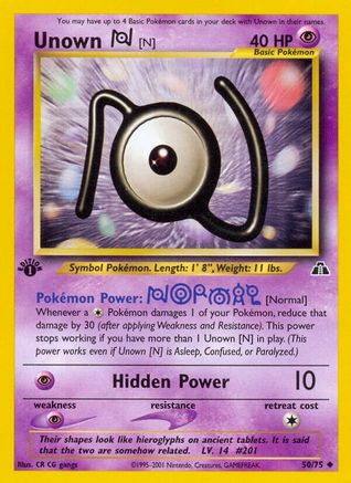 Image of Unown [N] (50/75) [Neo Discovery 1st Edition]