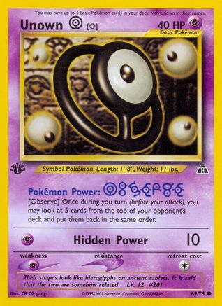 Image of Unown [O] (69/75) [Neo Discovery 1st Edition]