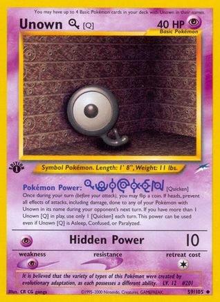 Image of Unown [Q] (59/105) [Neo Destiny 1st Edition]