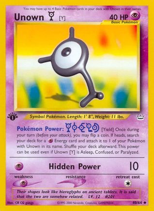 Image of Unown [Y] (40/64) [Neo Revelation 1st Edition]