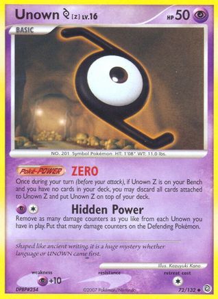 Image of Unown Z (72/132) [Diamond & Pearl: Secret Wonders]