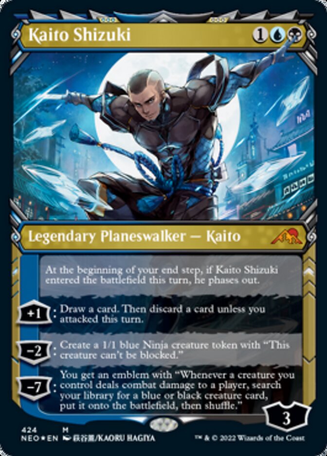 Image of Kaito Shizuki (Showcase) (Foil Etched) [Kamigawa: Neon Dynasty]