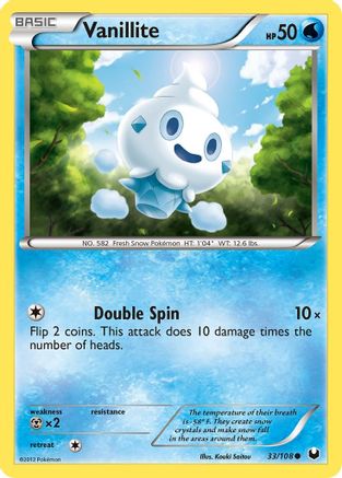 Image of Vanillite (33/108) [Black & White: Dark Explorers]