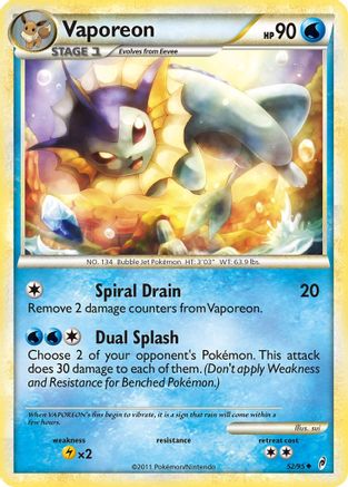 Image of Vaporeon (52/95) [HeartGold & SoulSilver: Call of Legends]