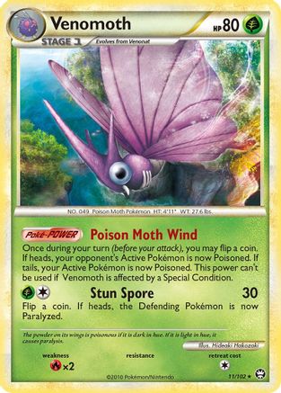 Image of Venomoth (11/102) [HeartGold & SoulSilver: Triumphant]