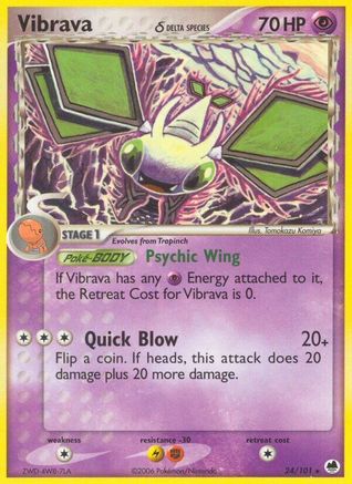 Image of Vibrava (24/101) (Delta Species) (Stamped) [EX: Dragon Frontiers]