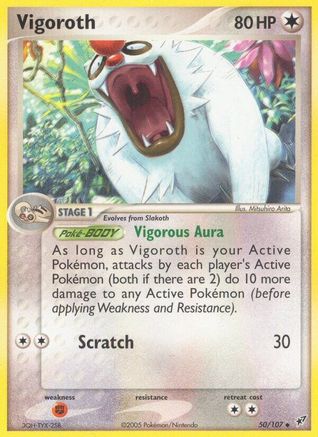 Image of Vigoroth (50/107) (Stamped) [EX: Deoxys]