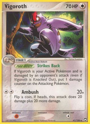 Image of Vigoroth (41/108) (Stamped) [EX: Power Keepers]