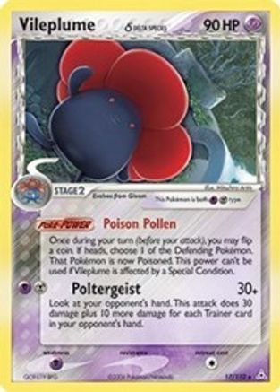 Image of Vileplume (17/110) (Delta Species) (Stamped) [EX: Holon Phantoms]