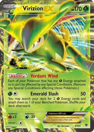 Image of Virizion EX (9/101) [Black & White: Plasma Blast]