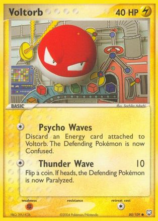Image of Voltorb (80/109) (Stamped) [EX: Team Rocket Returns]