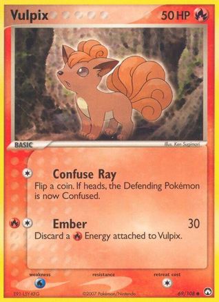 Image of Vulpix (69/108) (Stamped) [EX: Power Keepers]