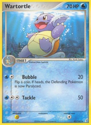 Image of Wartortle (42/100) (Stamped) [EX: Crystal Guardians]