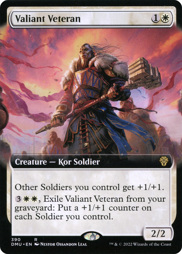 Image of Valiant Veteran (Extended Art) [Dominaria United]
