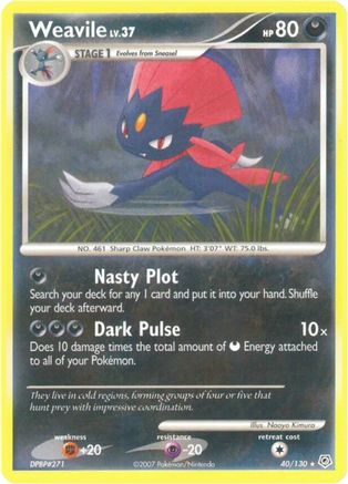 Image of Weavile (40/130) [Diamond & Pearl: Base Set]