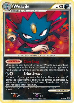 Image of Weavile (25/90) [HeartGold & SoulSilver: Undaunted]