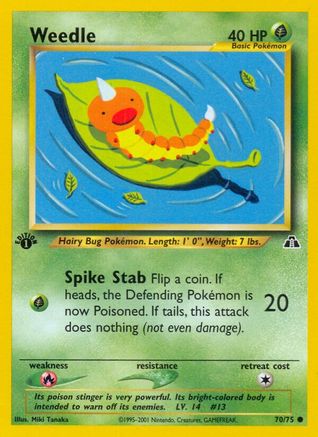 Image of Weedle (70/75) [Neo Discovery 1st Edition]